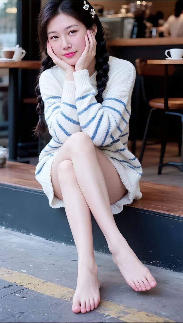 冬日暖阳下，咖啡馆里的小仙女🌞☕️💕