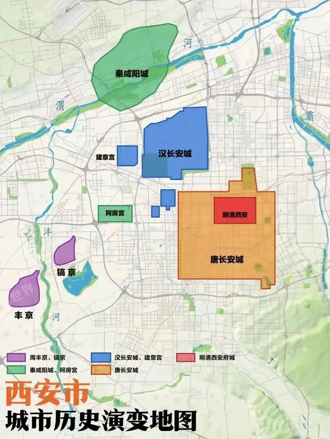 六大古都城市历史演变图
