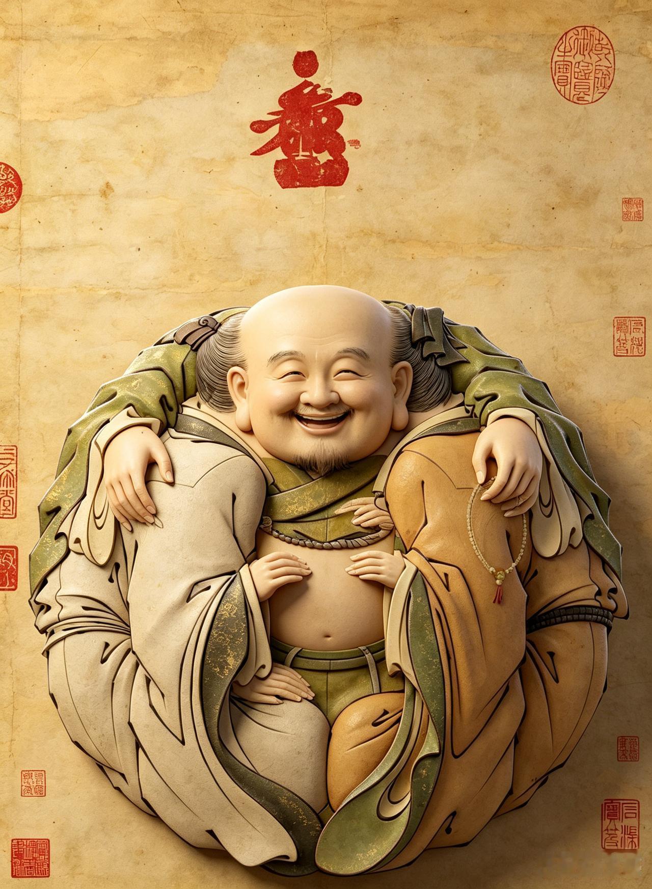 明·佚名《一团和气图》鉴赏