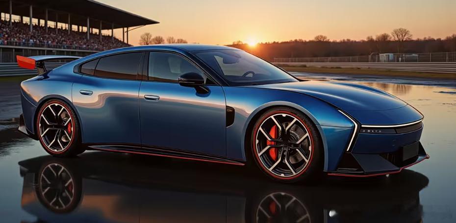 汽车之家做的小鹏P7 性能版效果图，有种GT-R50概念车的感觉啊[傻眼] ​​