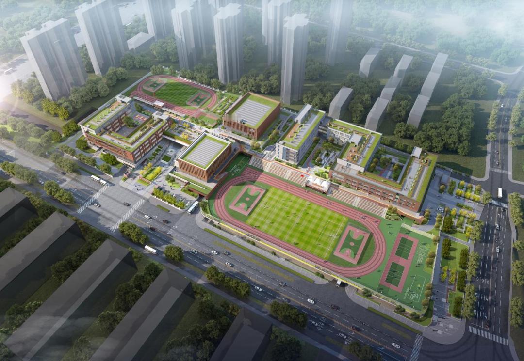 晒图笔记大赛青岛西海岸新区实验初级中学东校区（衡山路中学）项目已全面进入精装修阶