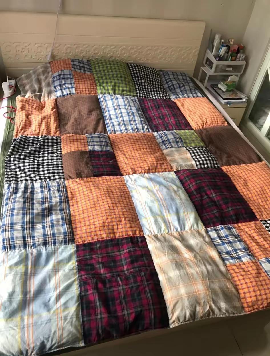 好一“百纳被”啊？
也叫“百家服”，百纳福被，福被等等，纳福吉祥事事如意，寓意深