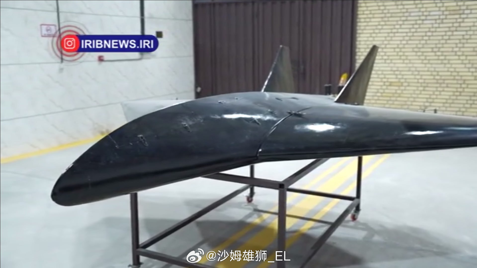 今天伊朗人展示的地下无人机装配生产线中可以看到Arash-3无人机 ​​​