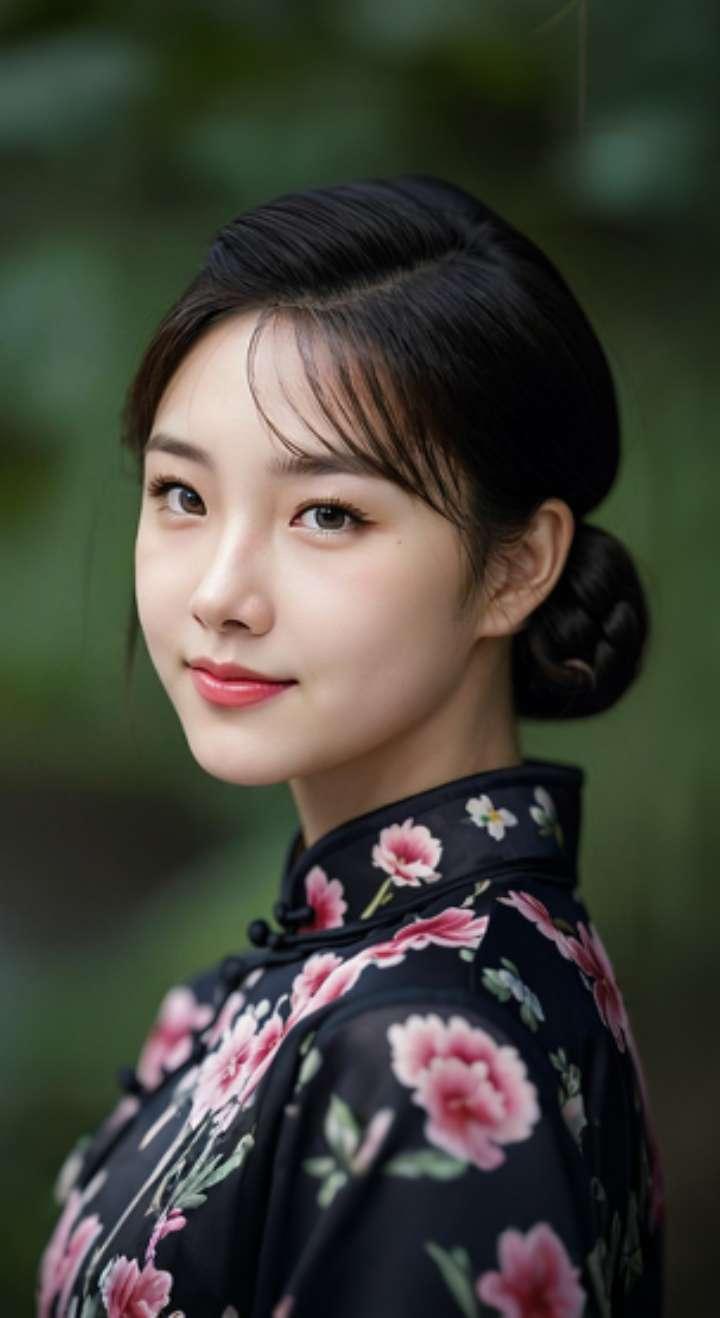 AI扩图 AI旗袍雅韵