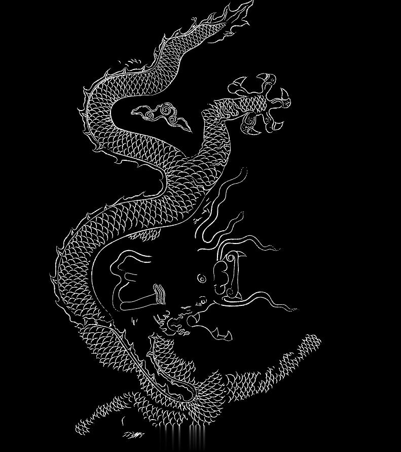 #馒头控的日常# 为了减压，画了好一会鳞片，不知道有人能从这片段猜出来是哪件文物