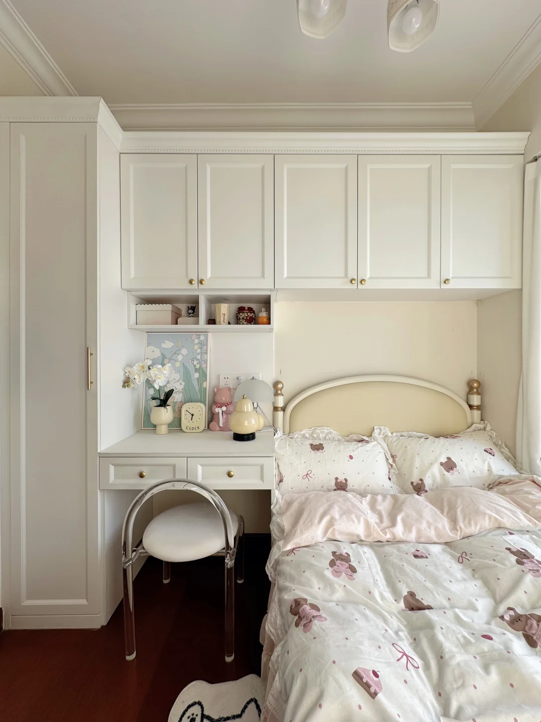 没做榻榻米的5平小卧室，这样做可爱又温馨🎀