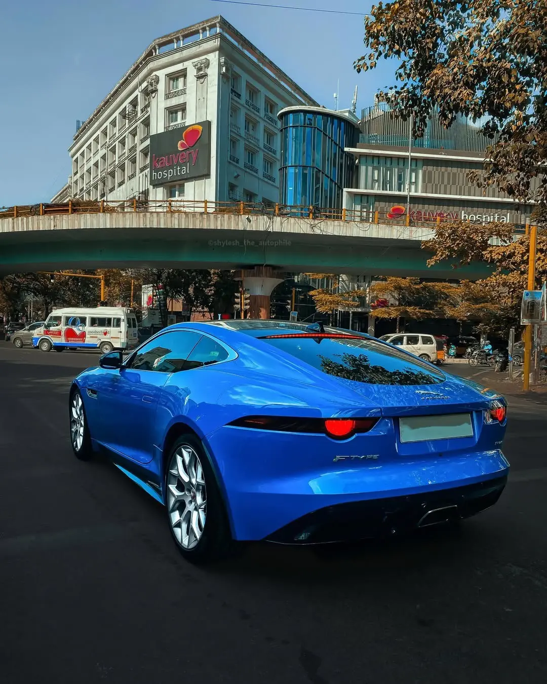 Blue Jaguar Ftype.