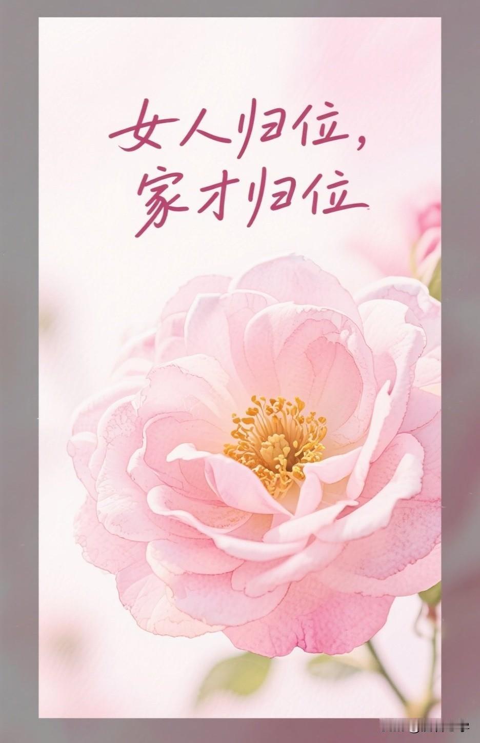 女人归位，家才归位。

你一定见过这样的场景，或者在某些时刻，自己就是那个在忙碌