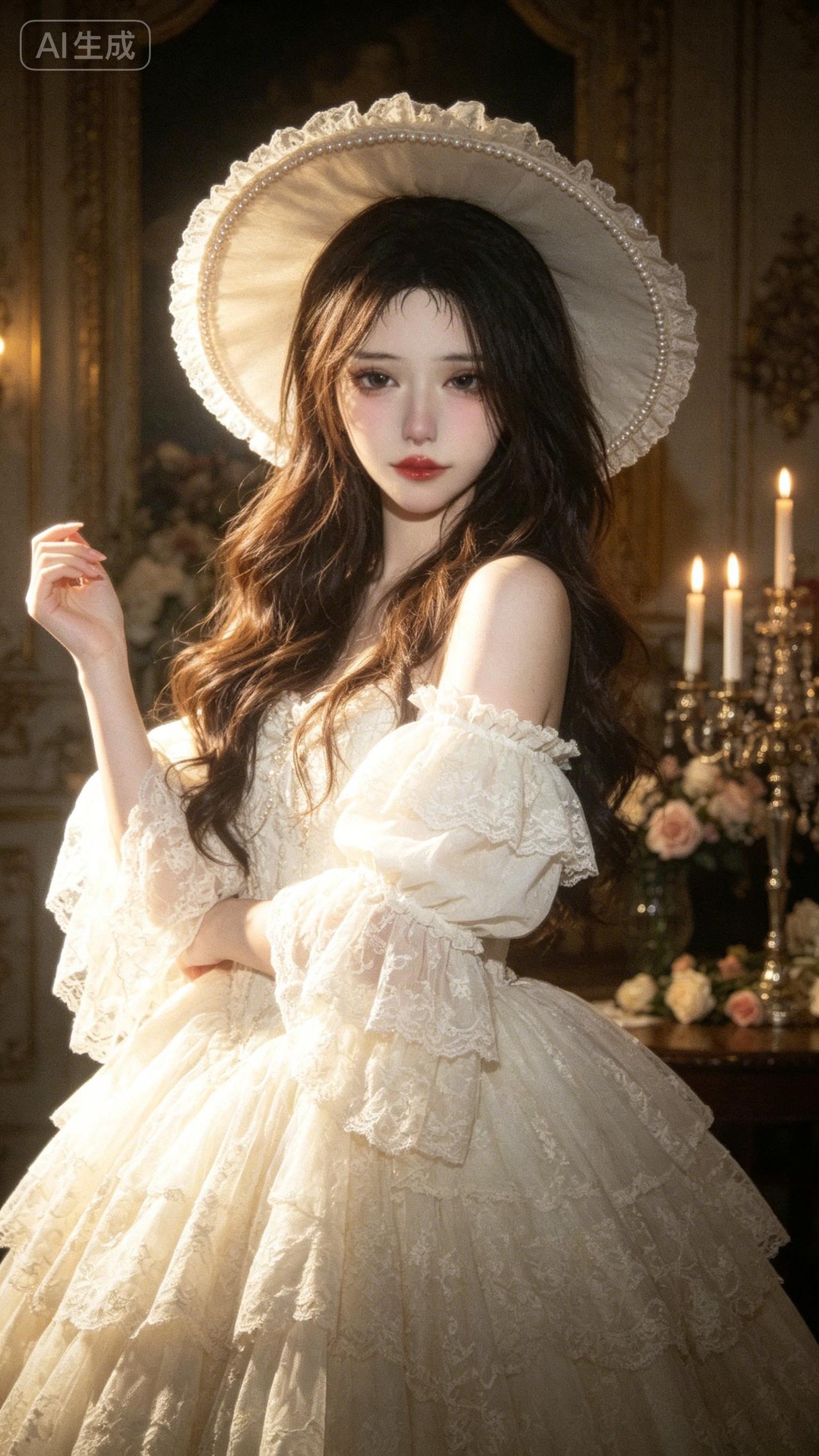 烛影洛丽塔｜闯入复古油画里的古典少女
 
暖融融的烛光漫过鎏金雕花房间，一瞬间仿