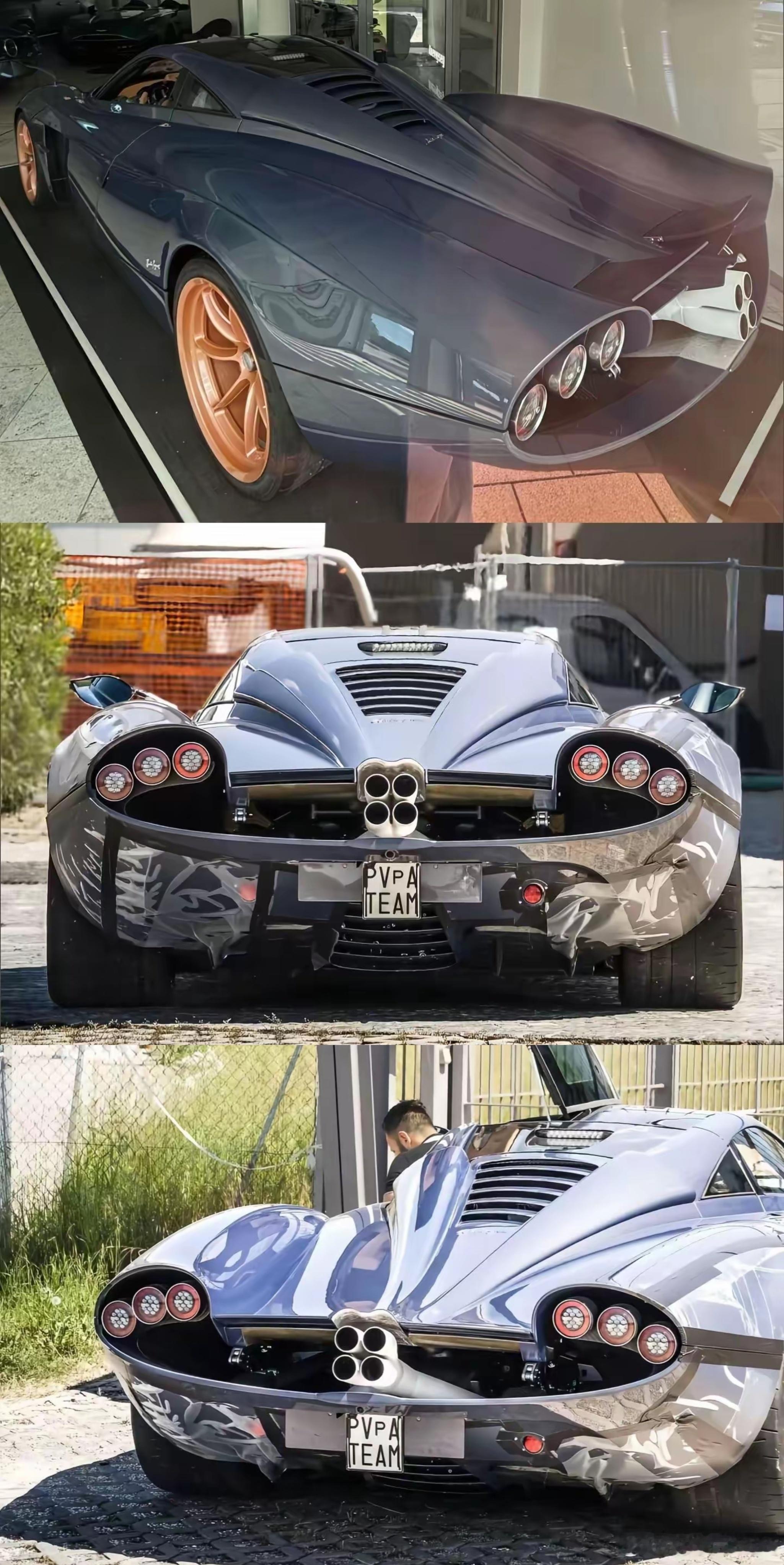 在德国，最新交付的一台限量版帕加尼hypercar，这造型很科幻了。 ​​​