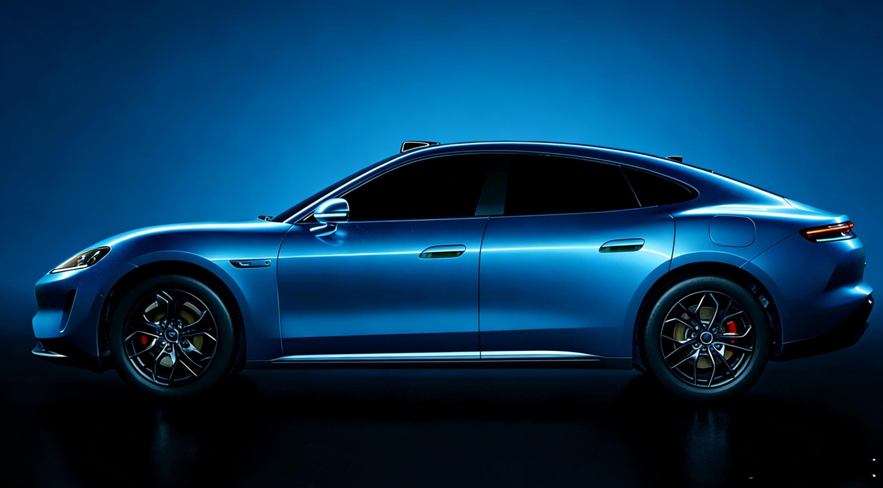 豆包拉了下亮度，侧边的细节和轮廓都出来了，尚界Z7大概就是这样，其实整车外观图已