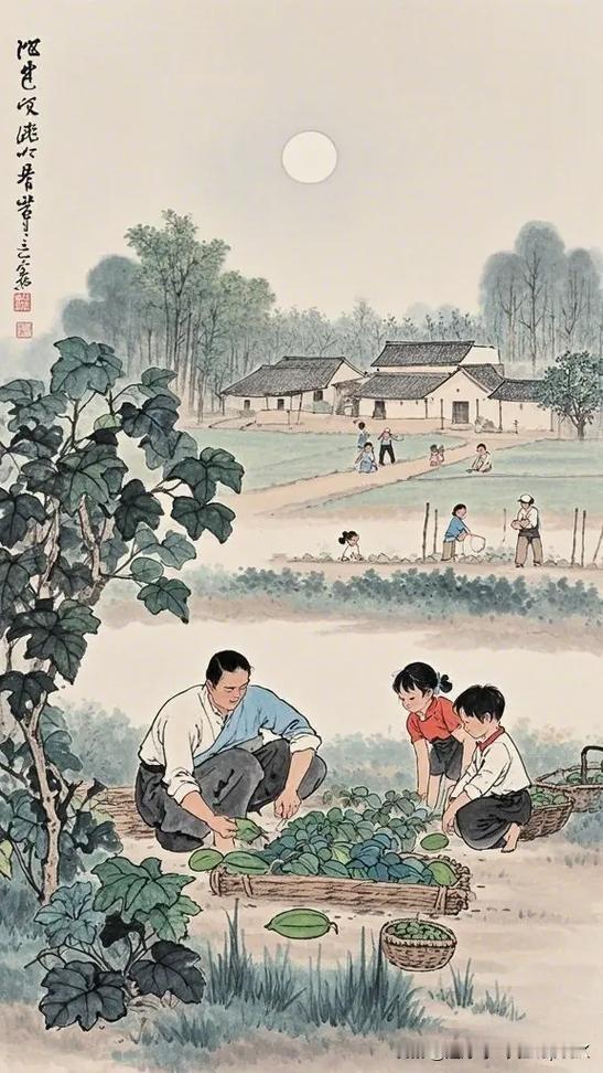 《夏日田园杂兴·其七》
——宋·范成大
昼出耘田夜绩麻，
村庄儿女各当家。
童孙