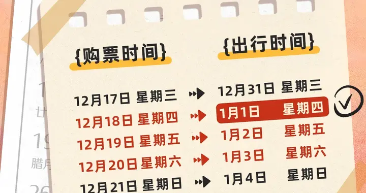 即将开售！元旦3天假，购票日历请查收→