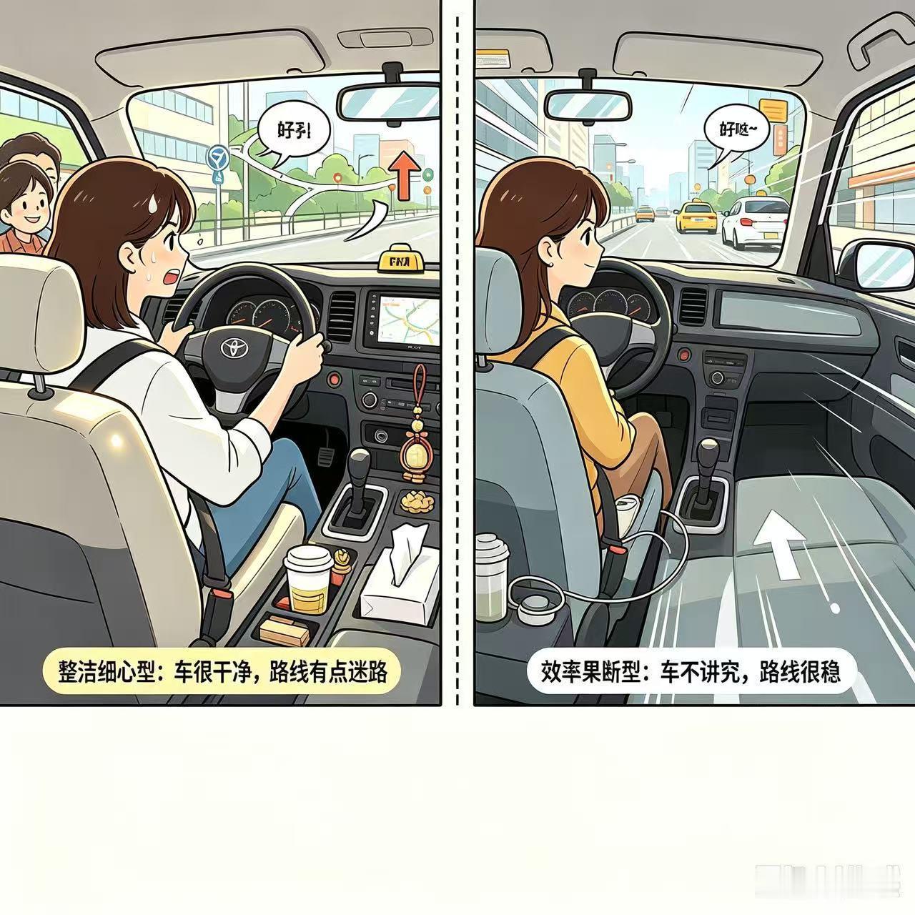 为了有一个干净的出租车环境，我加入了滴滴出行的“她计划”，可以优先打女司机的车，