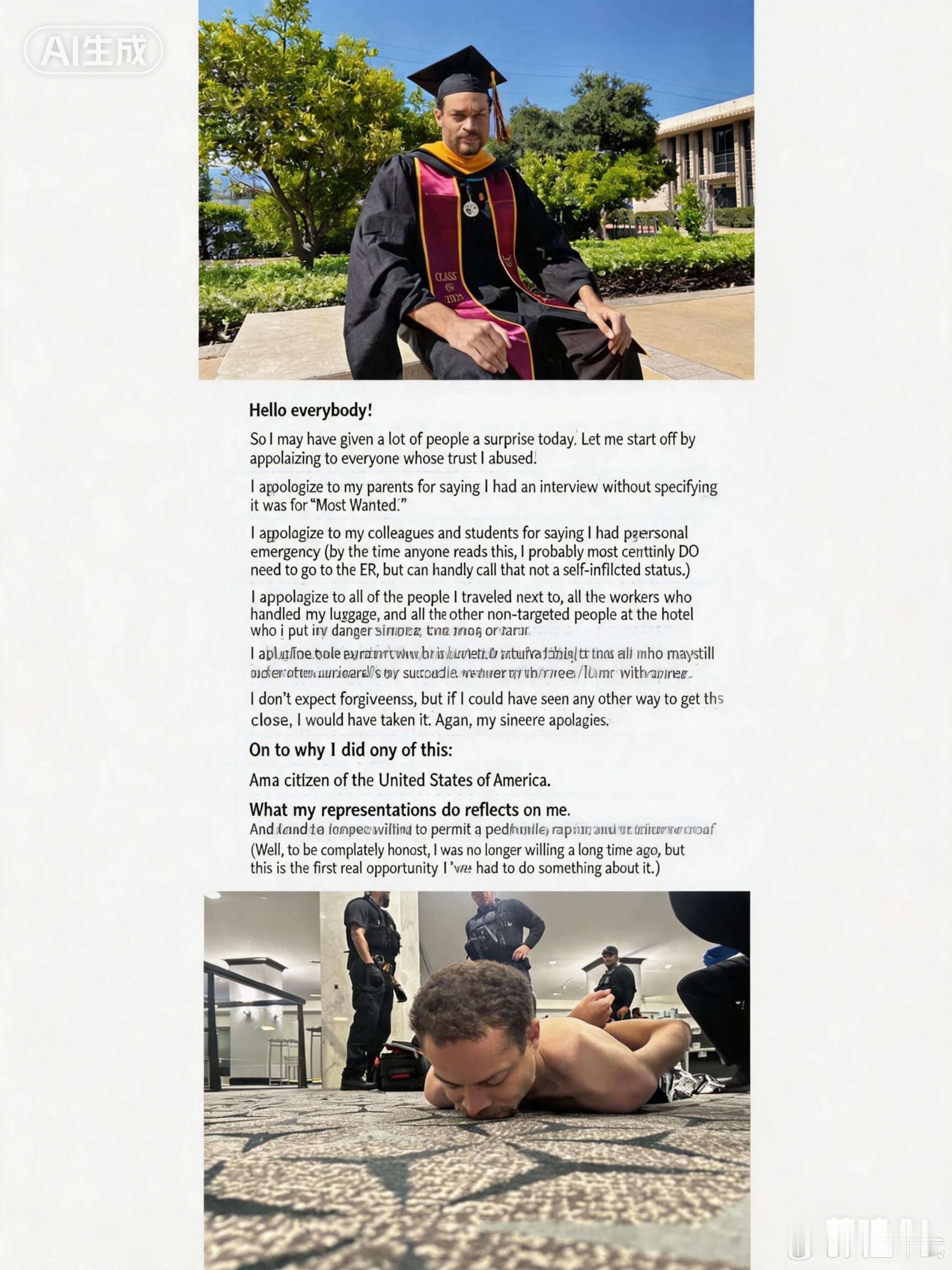 枪手科尔·托马斯·艾伦声明大家好！今天我可能让很多人感到惊讶了。首先，我要向所有