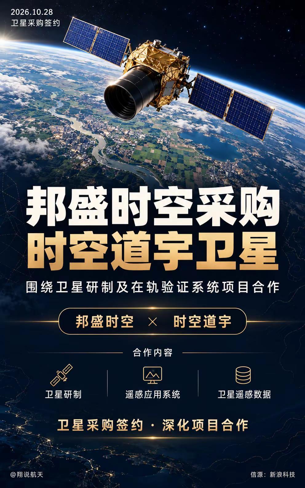 邦盛时空签约采购卫星。近日，邦盛时空与时空道宇举行卫星采购签约仪式，围绕卫星研制