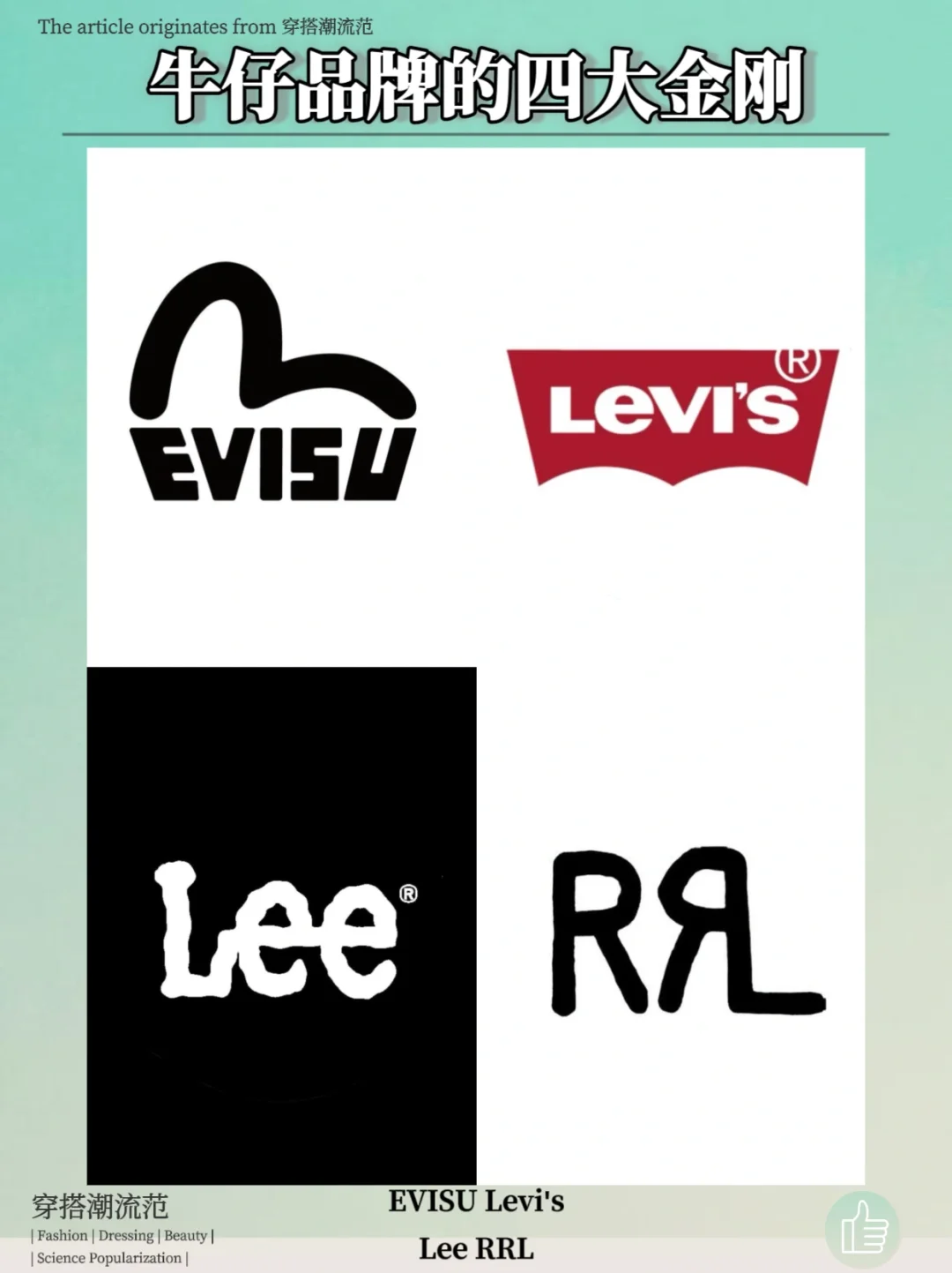牛仔品牌的四大金刚！谁是你的牛仔心头好？