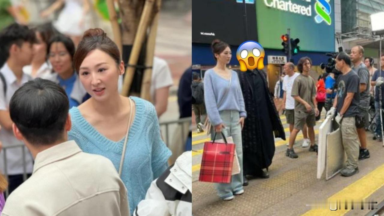 高海宁街头拍剧被捕获不及这位男星铲光头抢镜，网民：这么像佛地魔？
现年37岁的高