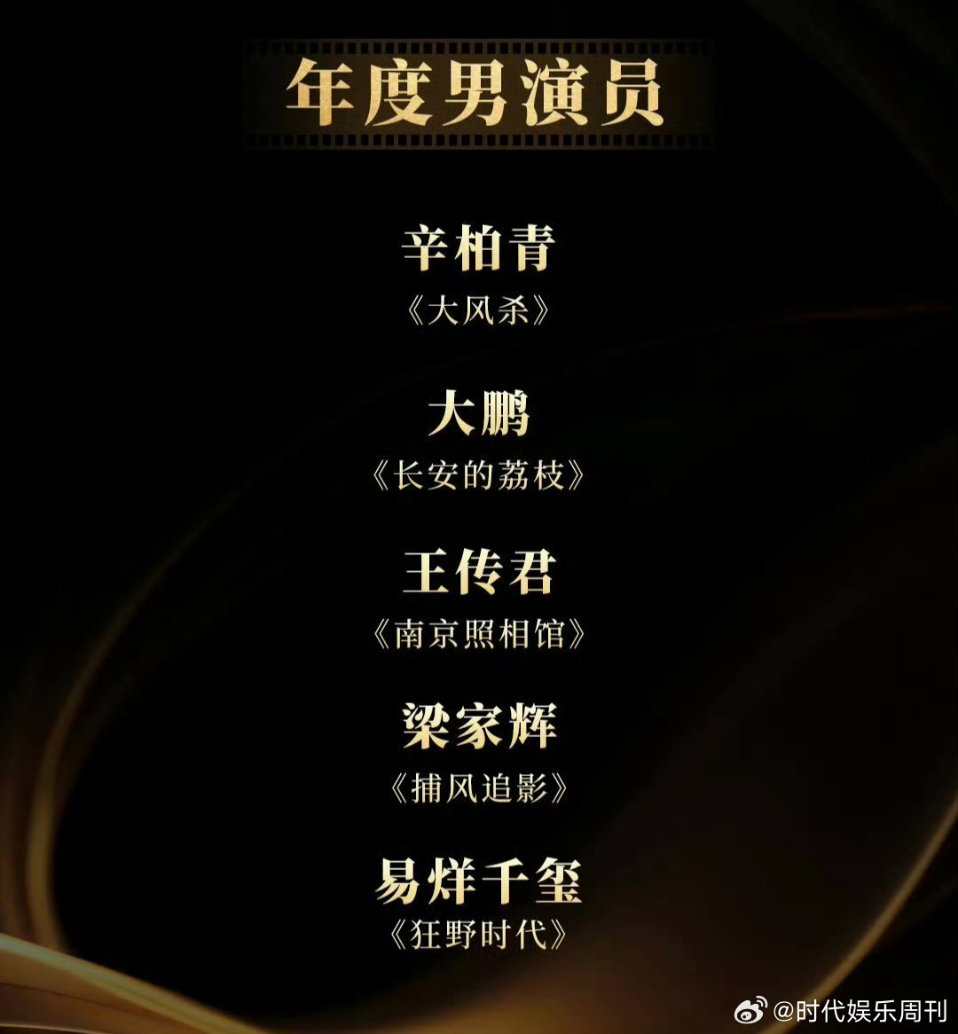 易烊千玺提名2025导协年度男演员恭喜易烊千玺《狂野时代》提名2025导协年度男
