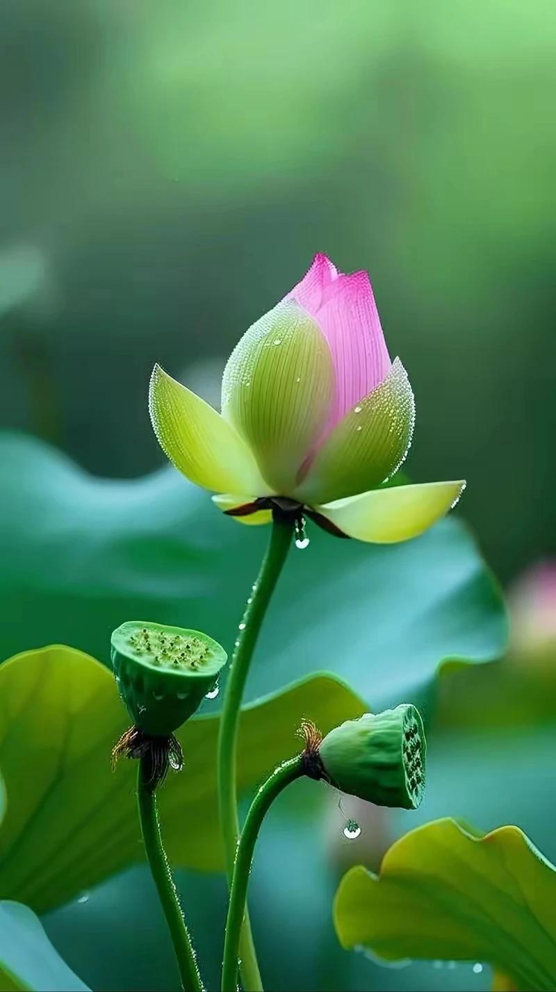 漫步春日景致悠，风柔花落尽里头。
新绿满庭藏芳意，荷气轻侵衣袖留。
风柔花落尽，