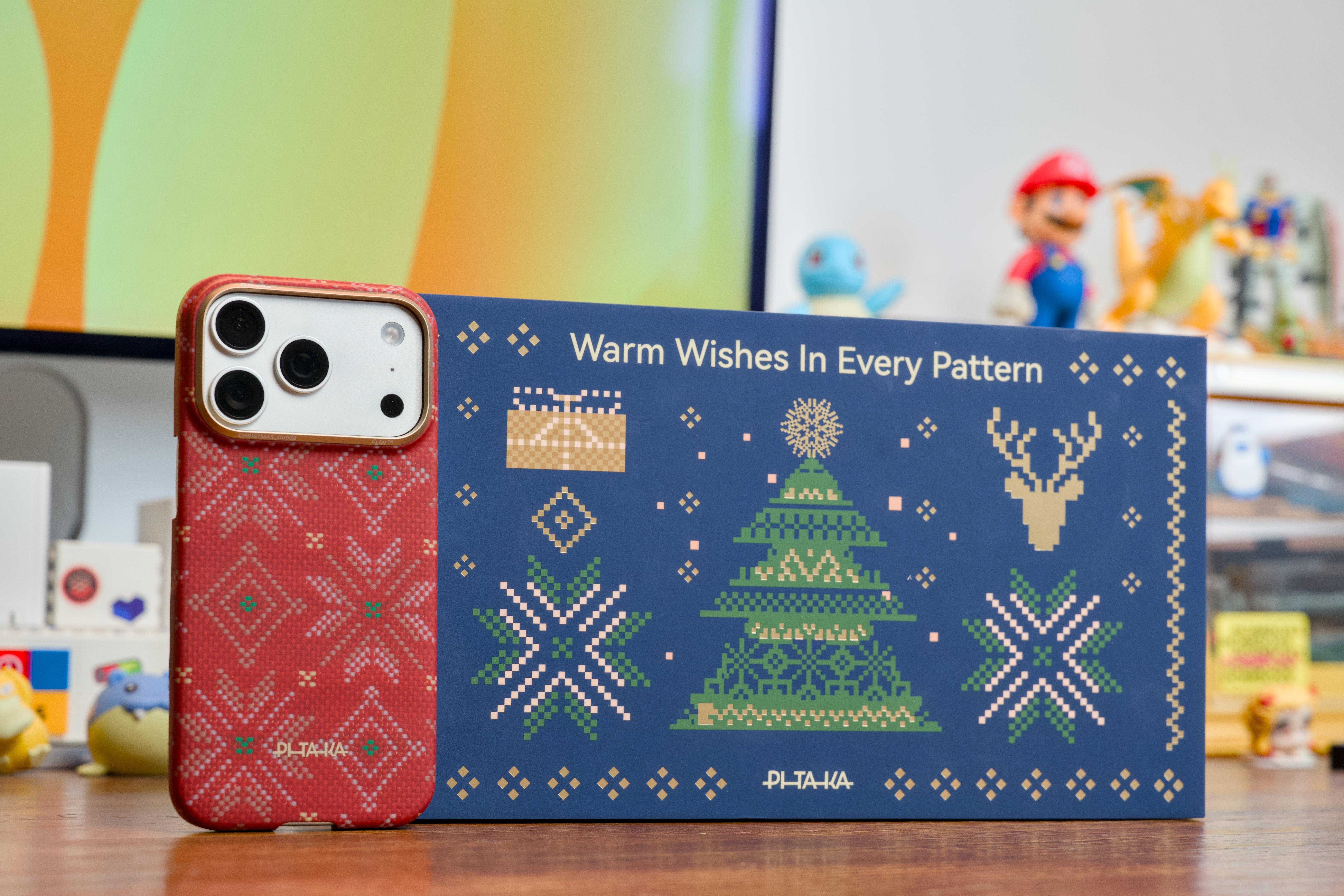 🎄PITAKA「冬日织语」圣诞礼盒🎄很有圣诞节氛围的红色凯夫拉限量编织壳，壳