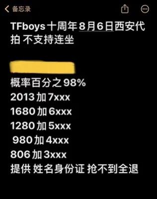 TFBOYS“十年之约”演唱会开票，相比毫无悬念的“秒罄”，门票被炒到200万一