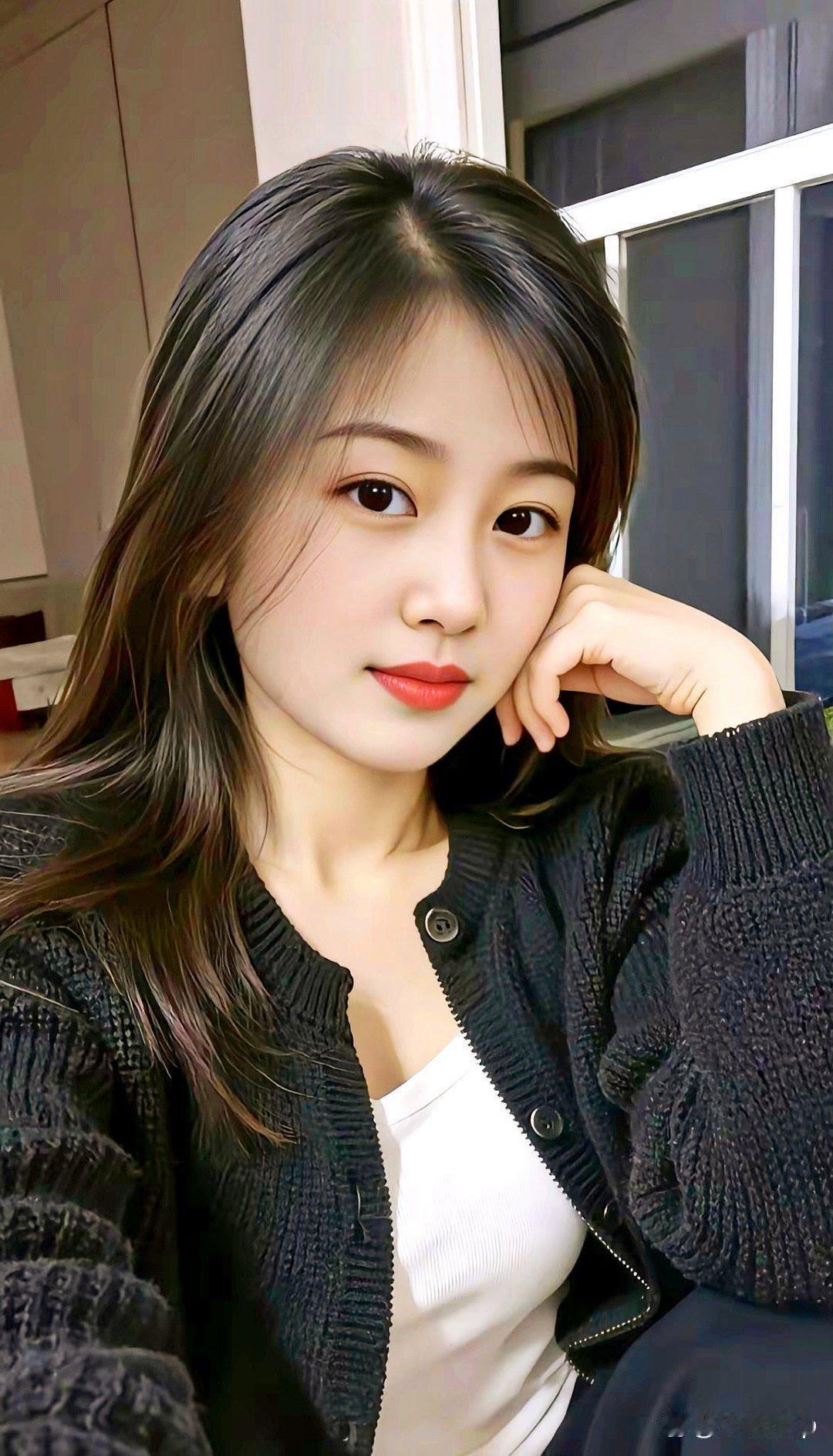 元气少女自拍，温暖冬日穿搭