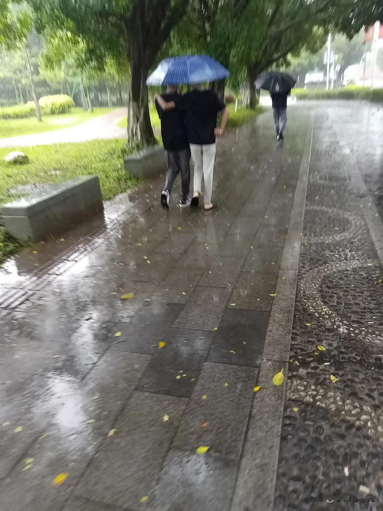 上个班也是太难了，下大雨，天天一到上班下班就下大雨，好神奇啊！
穿着拖鞋，雨水还