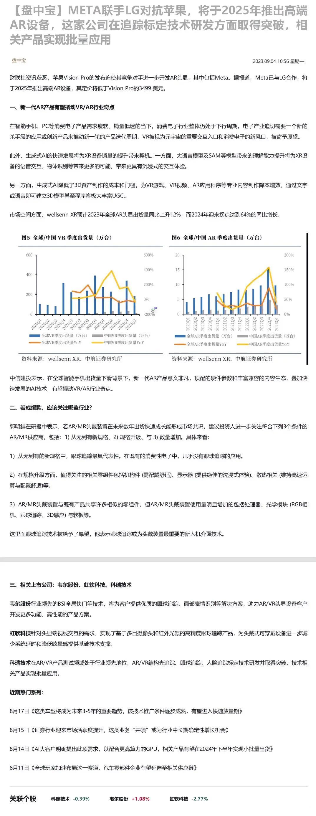 META联手LG对抗苹果，将于2025年推出高端AR设备，这家公司在追踪标定技术