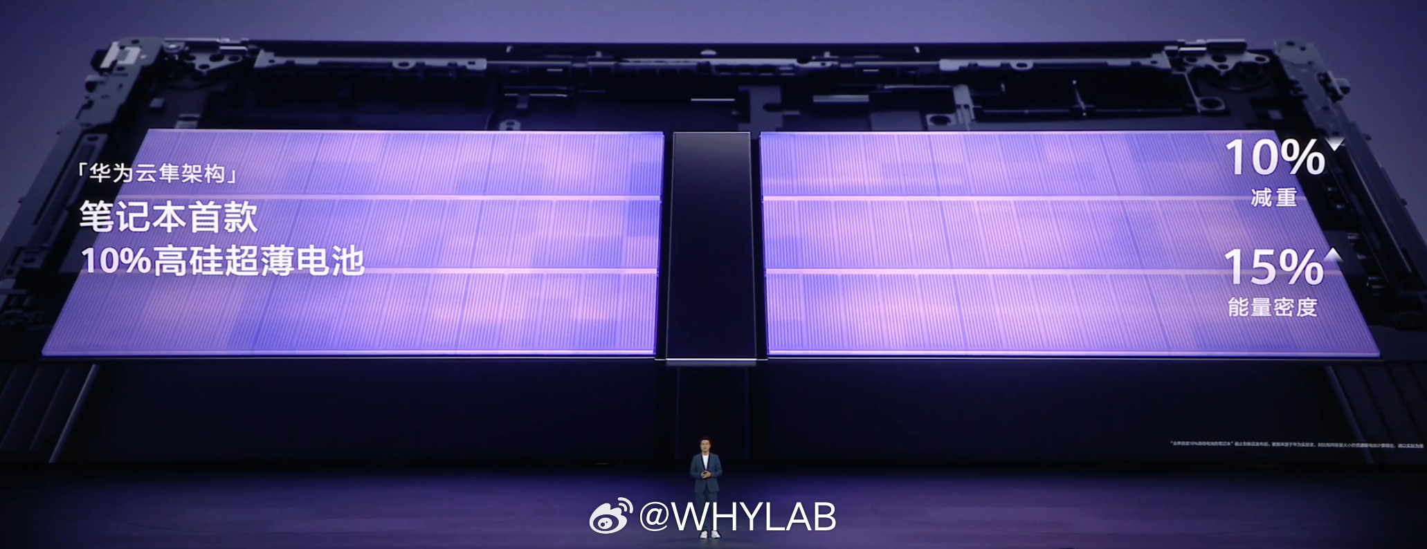 华为MateBook Pro S 还是行业首款 10% 高硅电池轻薄本，能量密度