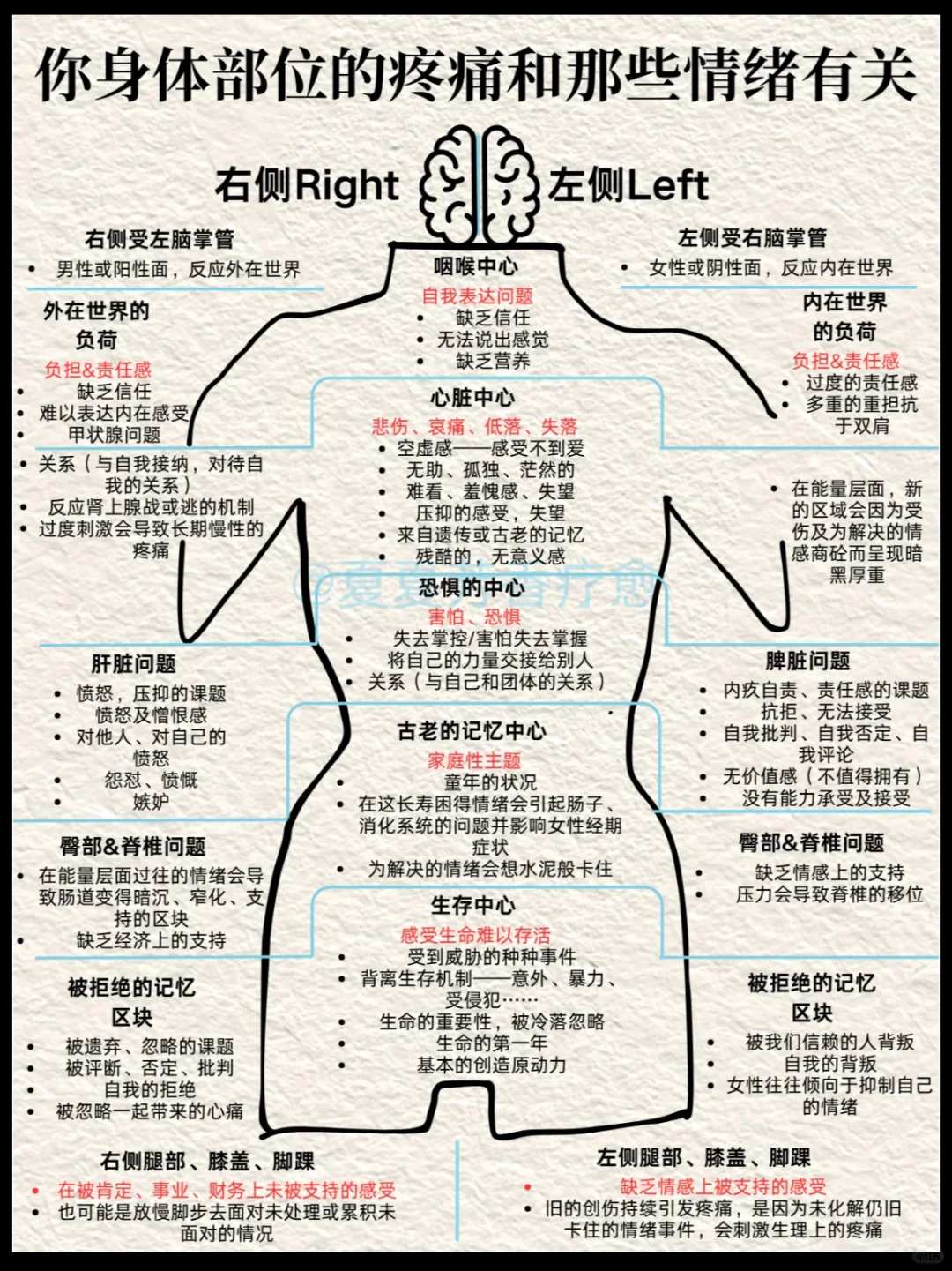 参考一下身体疼痛卡点