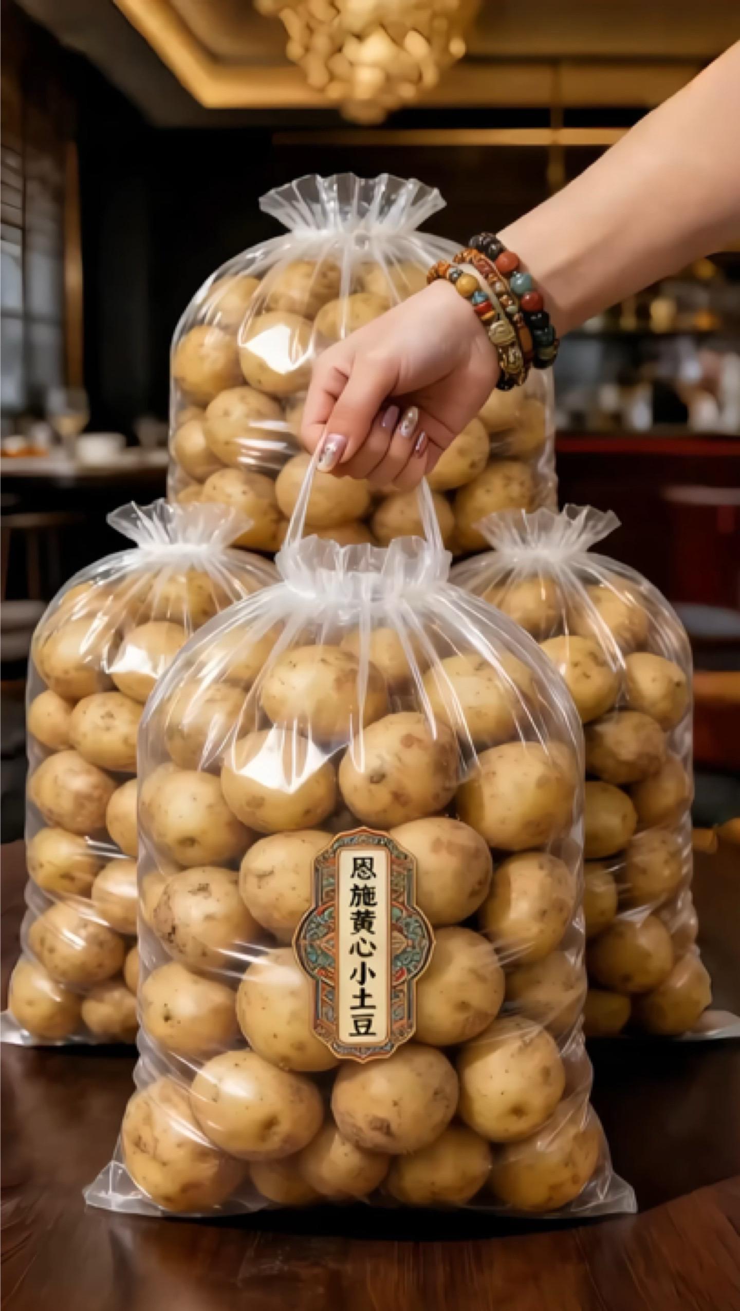 家人们！湖北高山恩施小土豆新鲜现挖啦！高山种植，个头小巧圆润，皮薄好剥...