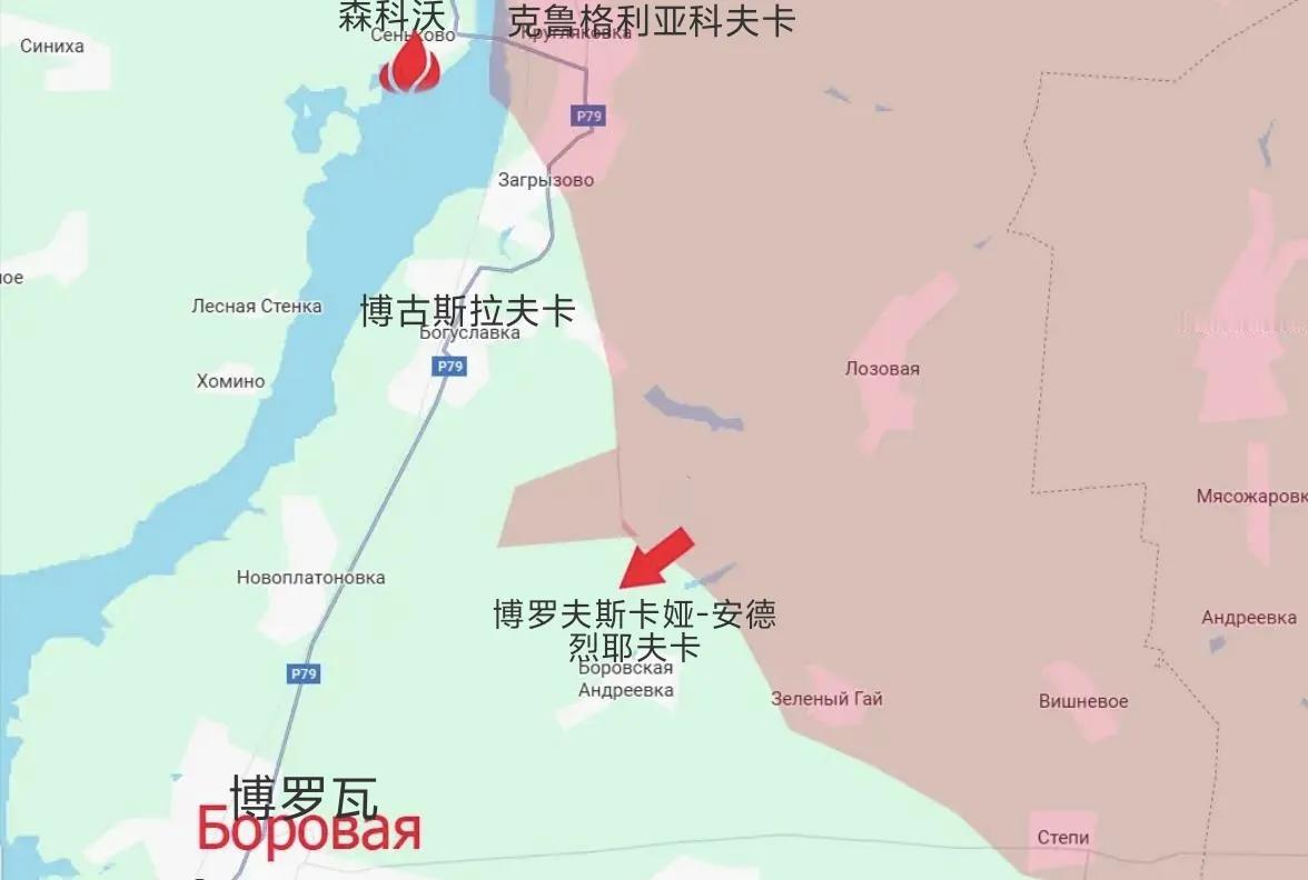 经过一系列突击行动，俄军从北部逼近了位于奥斯基尔河左岸的博罗夫斯卡亚·安德烈耶夫