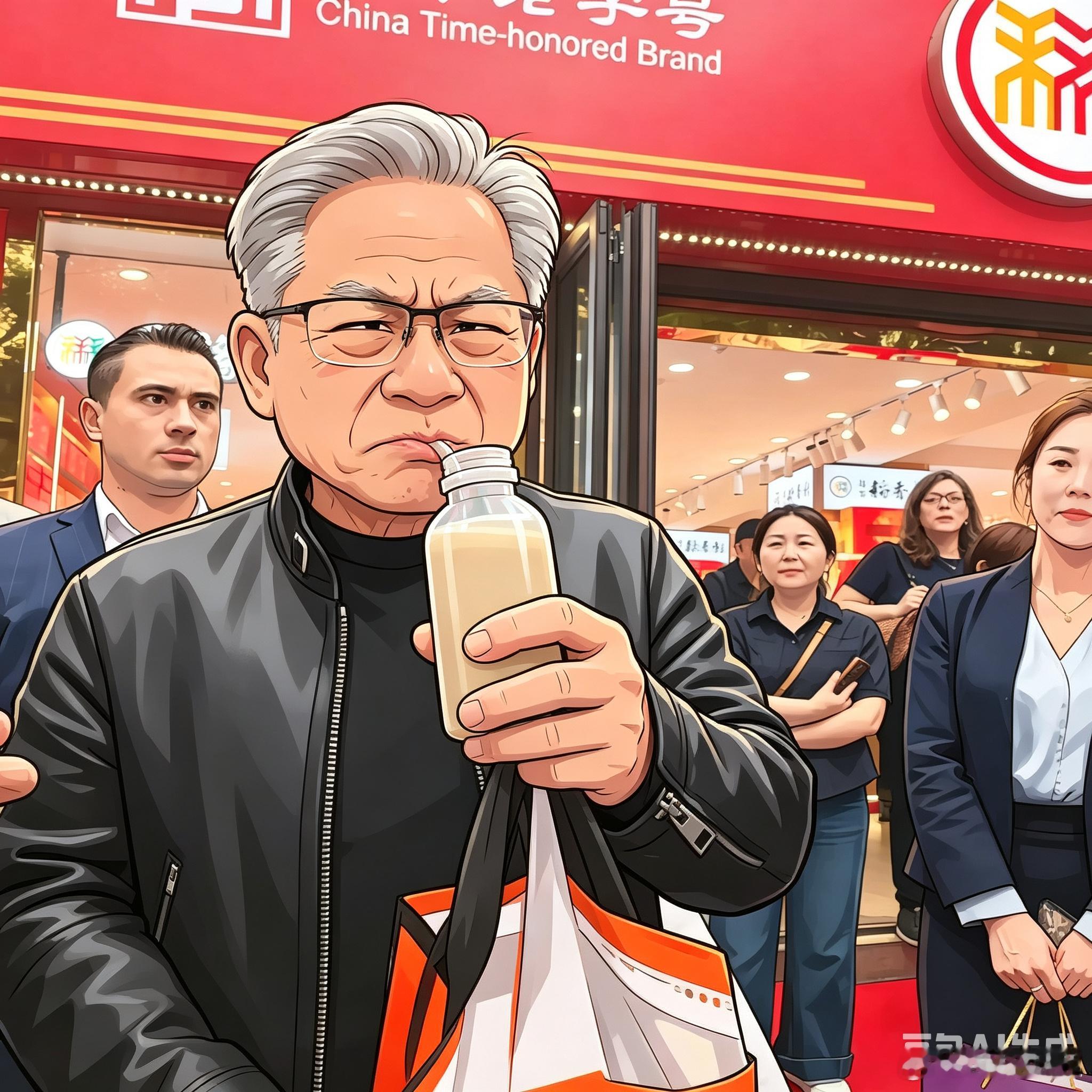 从此多了个表情包！黄仁勋喝豆汁 AI模拟不出来 