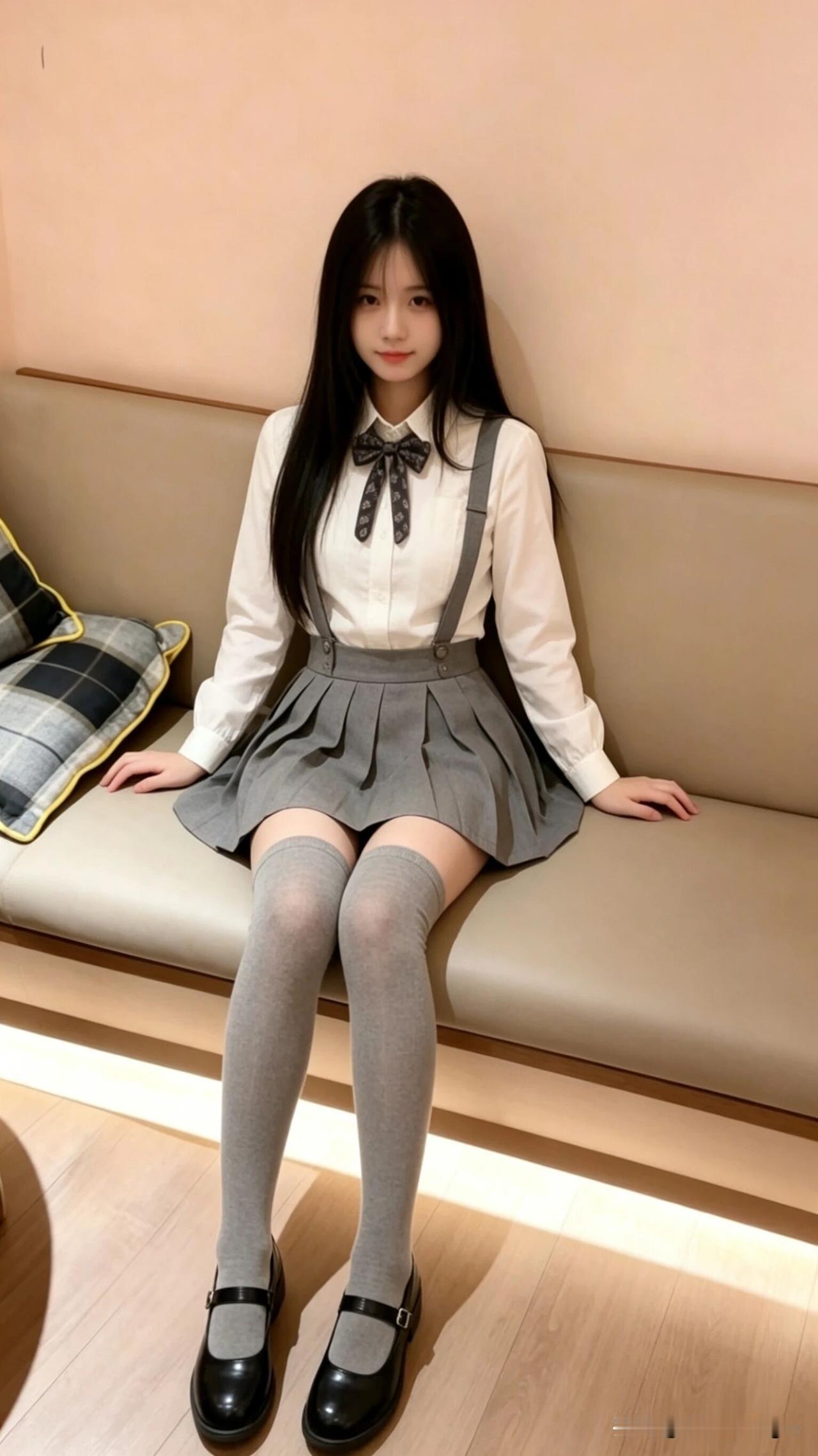 校园风少女，甜美可爱，青春洋溢！