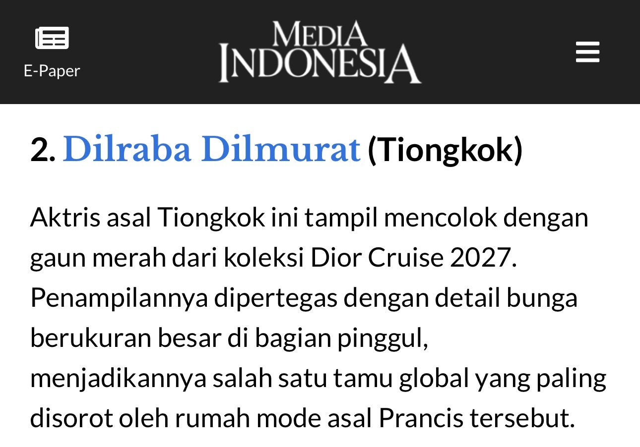 【Media Indonesia 更新】印尼国家级主流权威日报Media Ind
