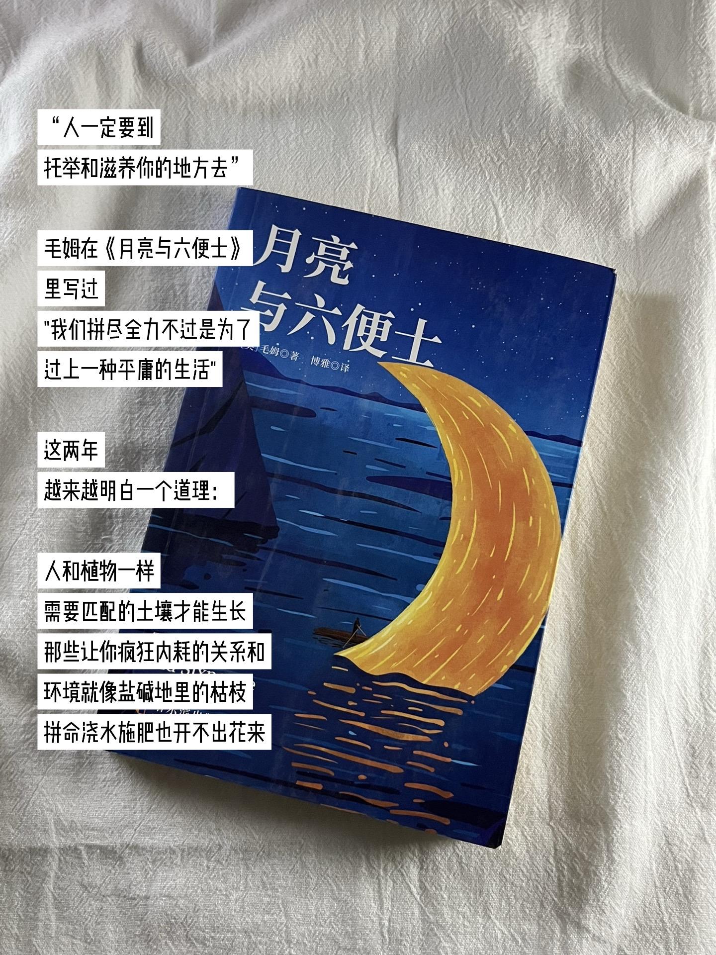 “人一定要到托举和滋养你的地方去” 毛姆在《月亮与六便士》里写过 "我...