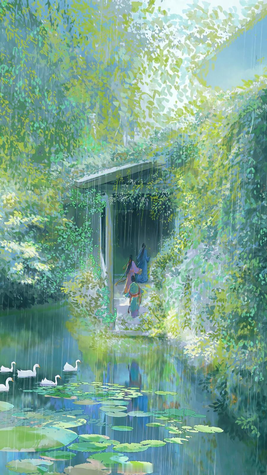 “她的确不是我的未婚妻。”“是我眼中景，心中事，意中人。”——《女将星》早安 推