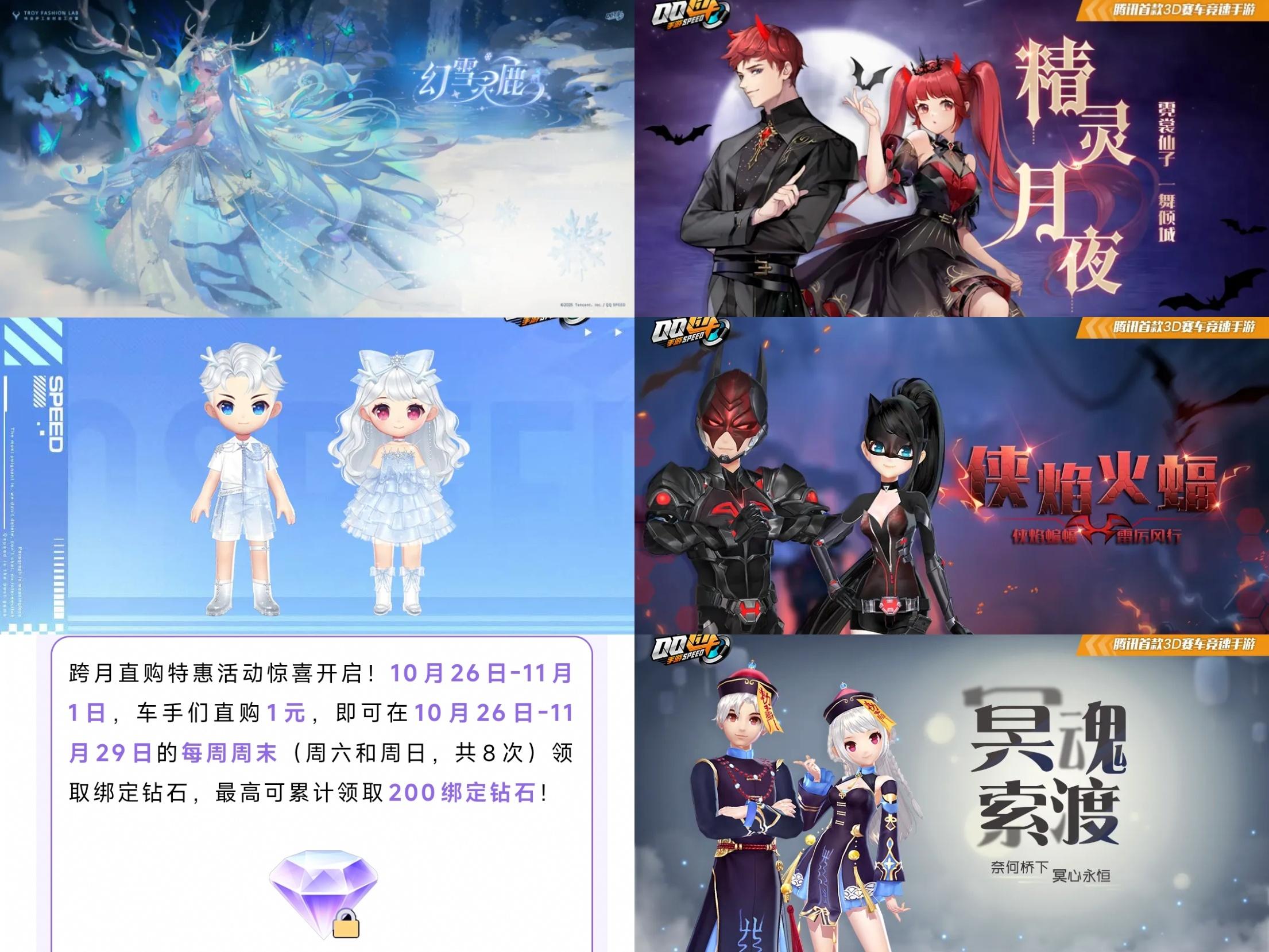 超话学园产粮队繁花比翼共赴飞车⭐本周上新内容❶10月30日 套装青格拾光&炽甜邂