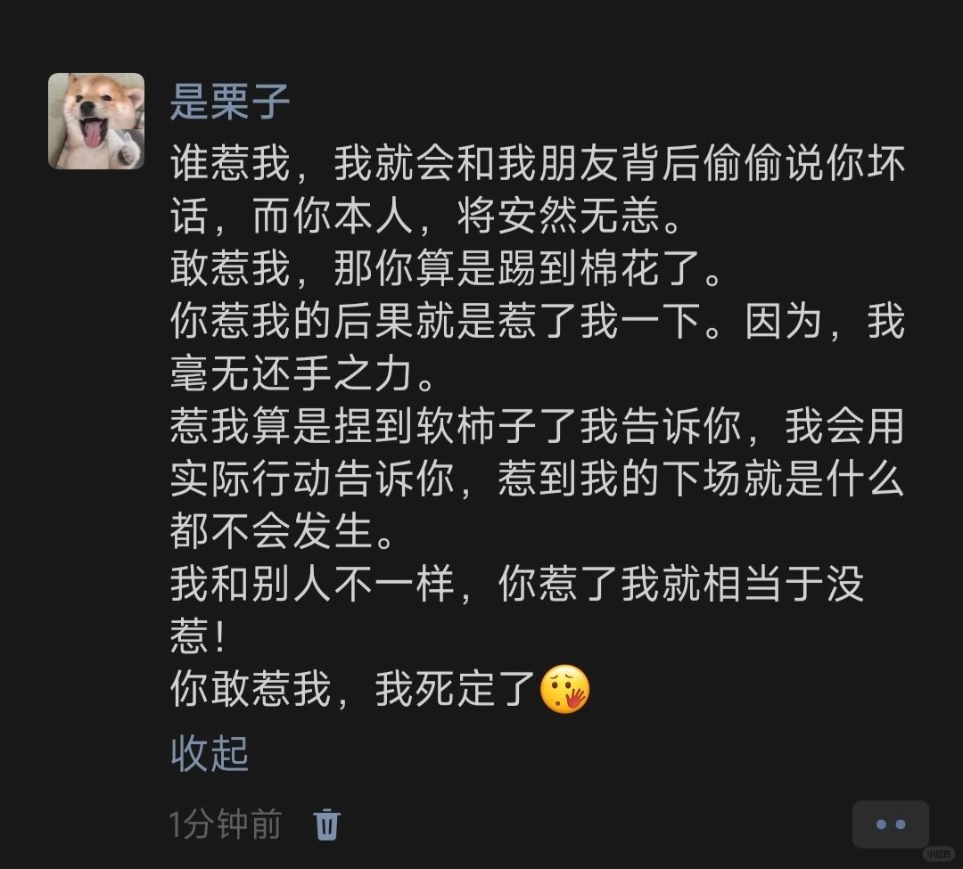 谁惹我，我就会和我朋友背后偷偷说你坏话