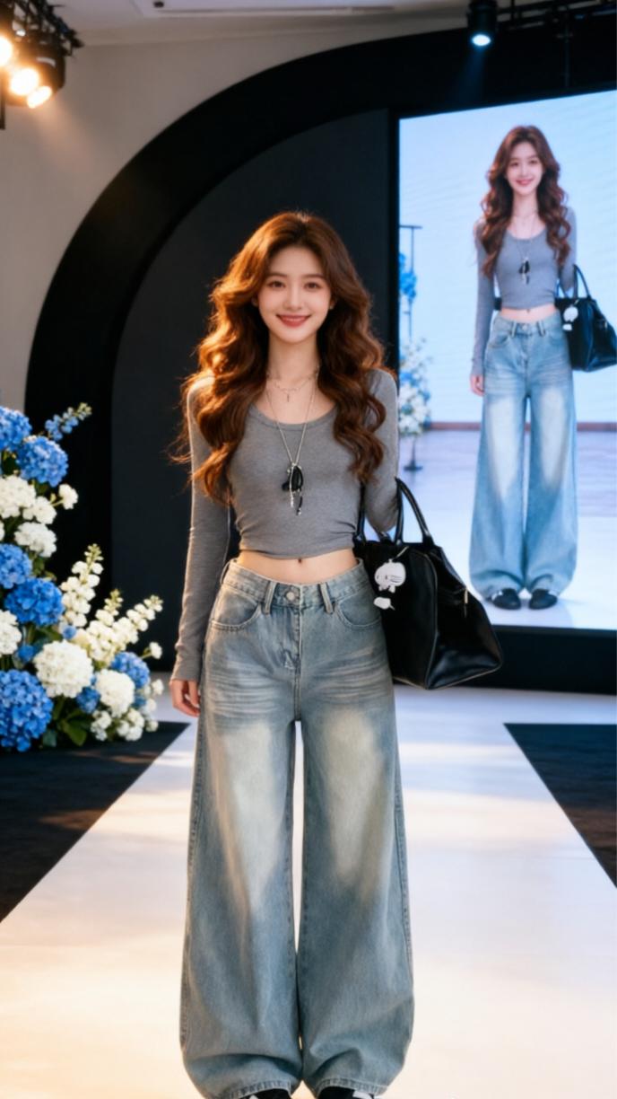 秀场 穿搭灵感制造机 刘雯直筒牛仔裤 牛仔裤穿搭 审美提升穿搭
