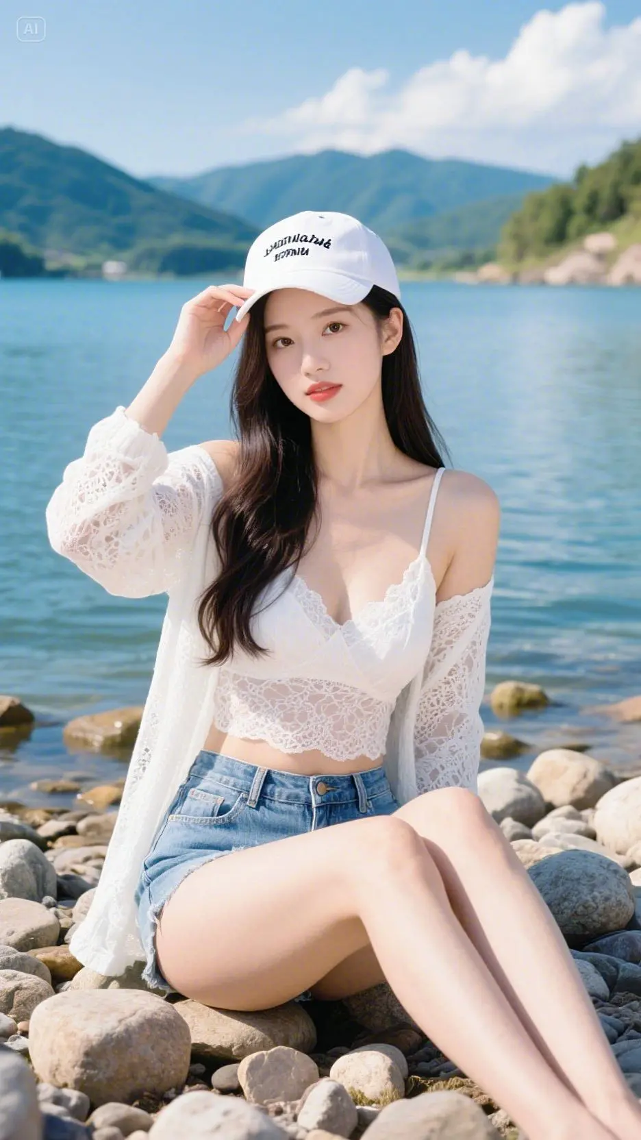 即梦AI 夏季穿搭 夏天该有的样子 出游穿搭 遮阳帽