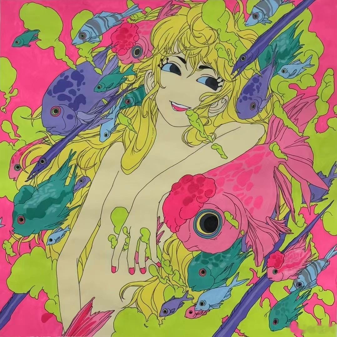 不知我画的鱼究竟动了谁的蛋糕这倒提醒我可以和两年前自己画的图做一次对比了提起你的