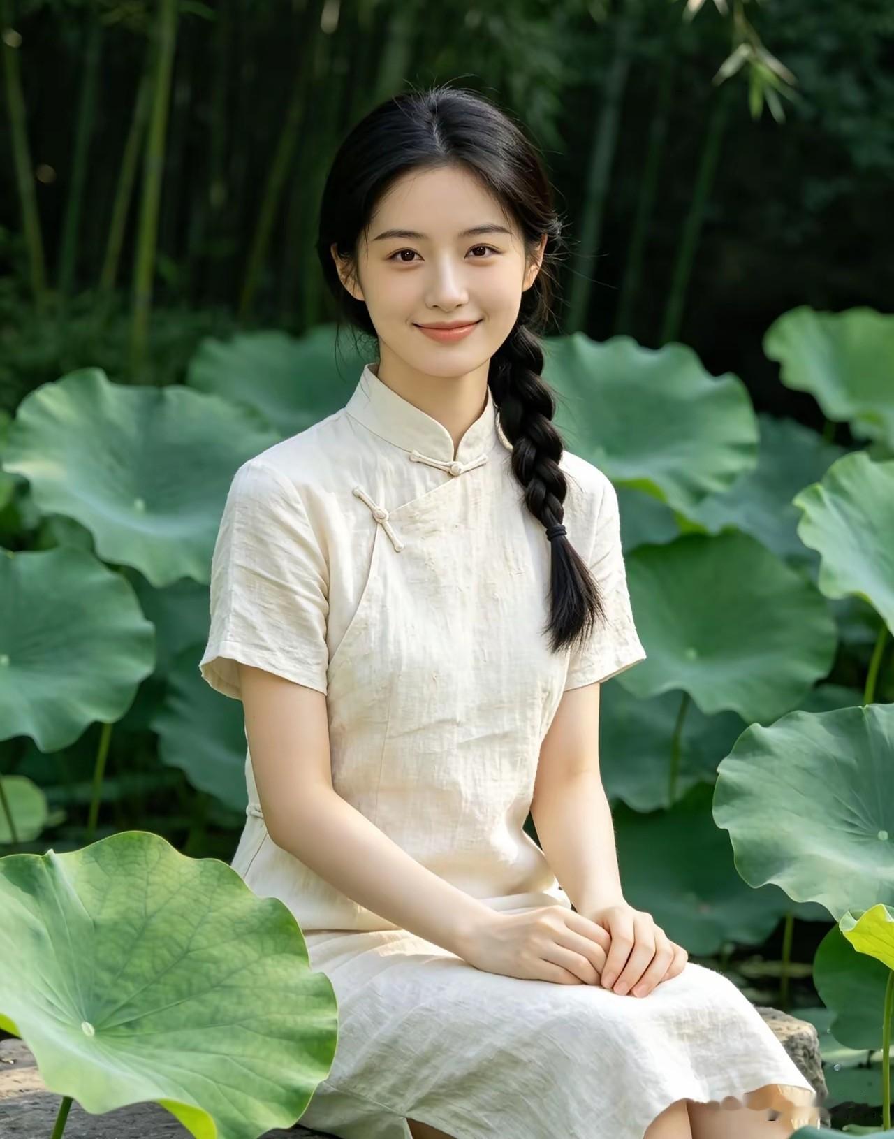 七绝
文*小溪若岚
邻家小妹美如花，
独坐塘边梦海涯。
借问清风何处去，
一身香