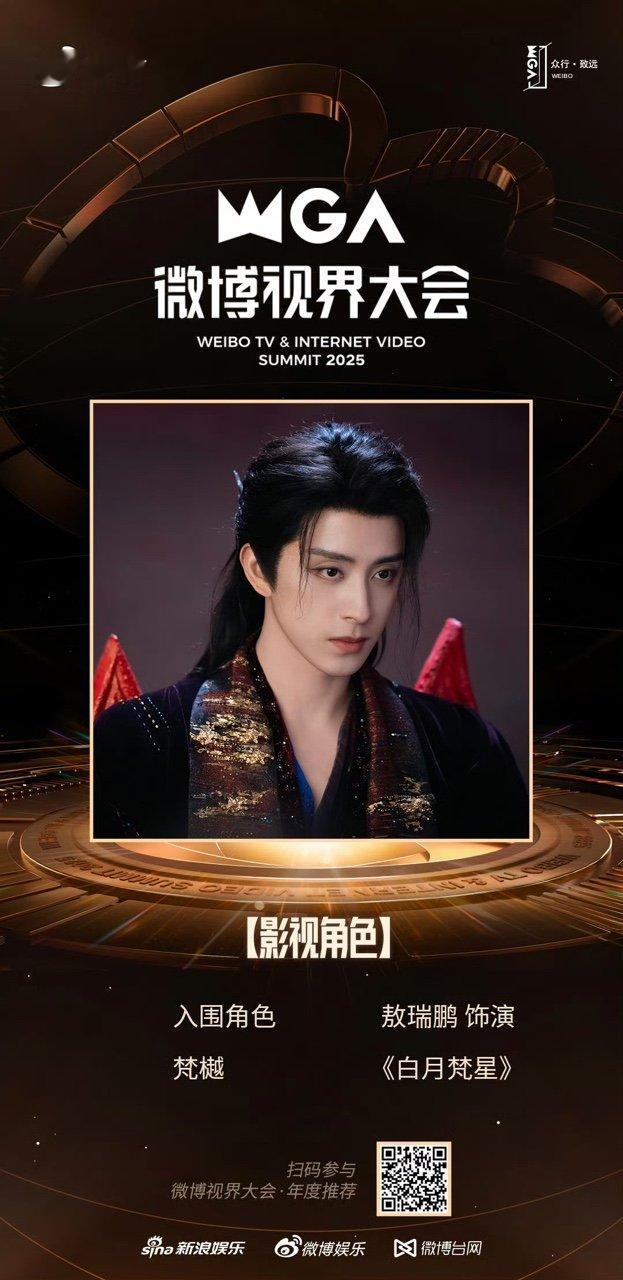 敖瑞鹏3个角色入围视界大会敖瑞鹏入围视界大会敖瑞鹏今年的角色都入围啦 ​​​