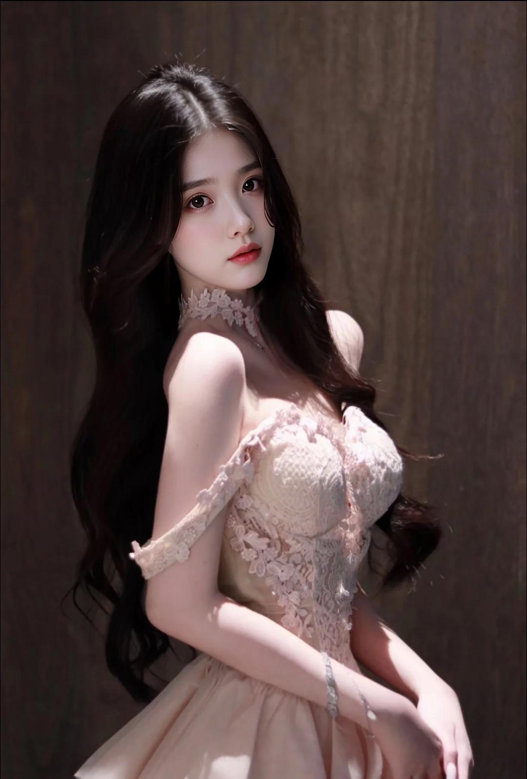 梦幻少女风，优雅蕾丝裙，温柔似水，美得令人窒息