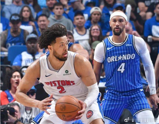 NBA季后赛首轮G4活塞vs魔术活塞在开局落后12分情况下，坎宁安率队反扑在次节