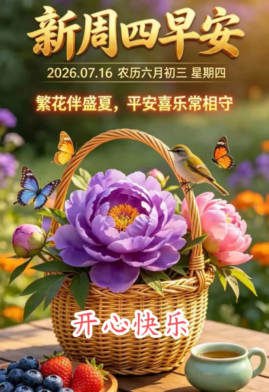 💝🎸日日欢喜🎺💖☀️²⁰²⁶/7. 16. 六月初三🏡💕周四愉快, 