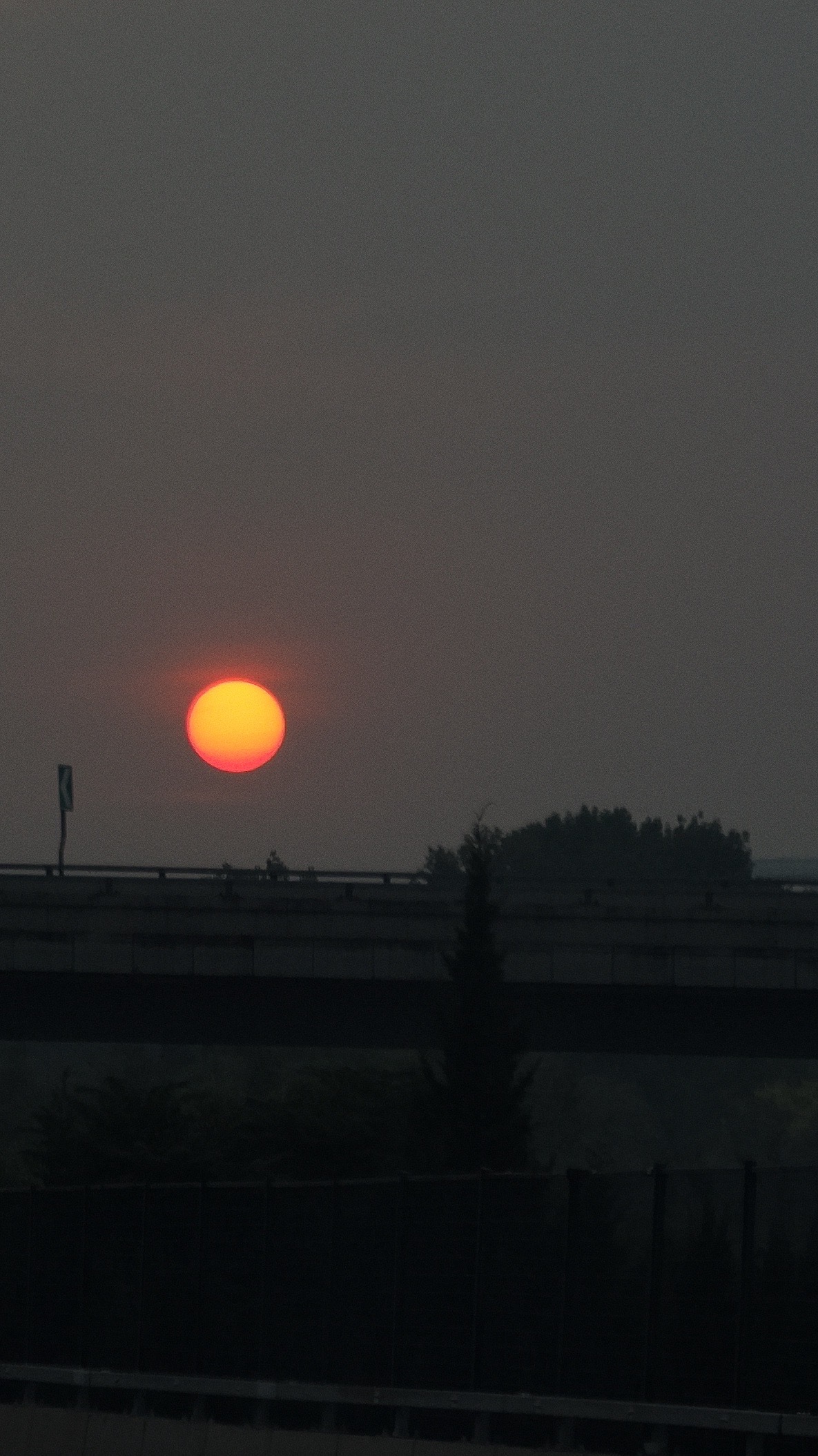 今天北京的太阳太像《流浪地球》里描述的样子了，曝光压低拍出来更像了