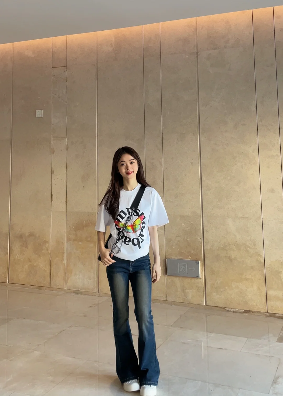 155小个子休闲穿搭 适合小个子的复古牛仔裤